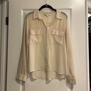 Cream button down blouse